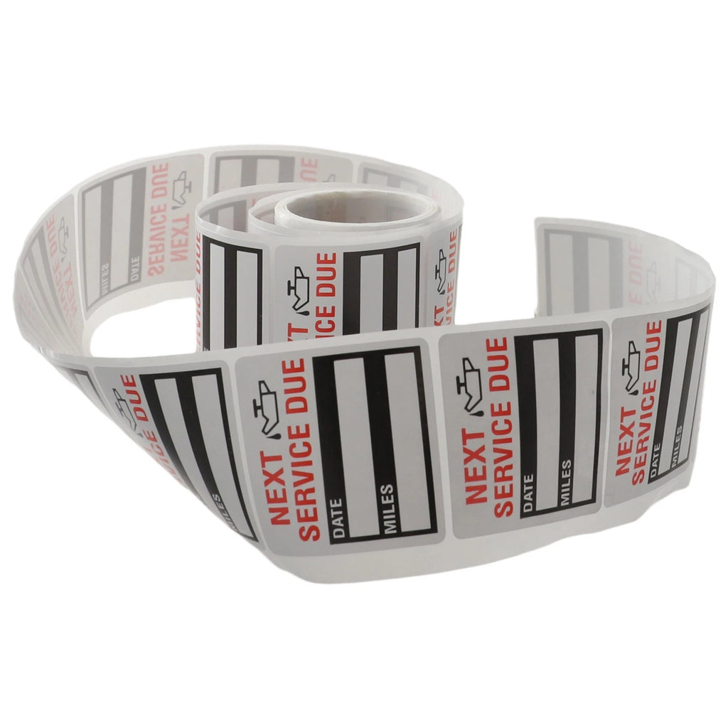100pcs Oil Change Service Reminder Stickers for Universal Use