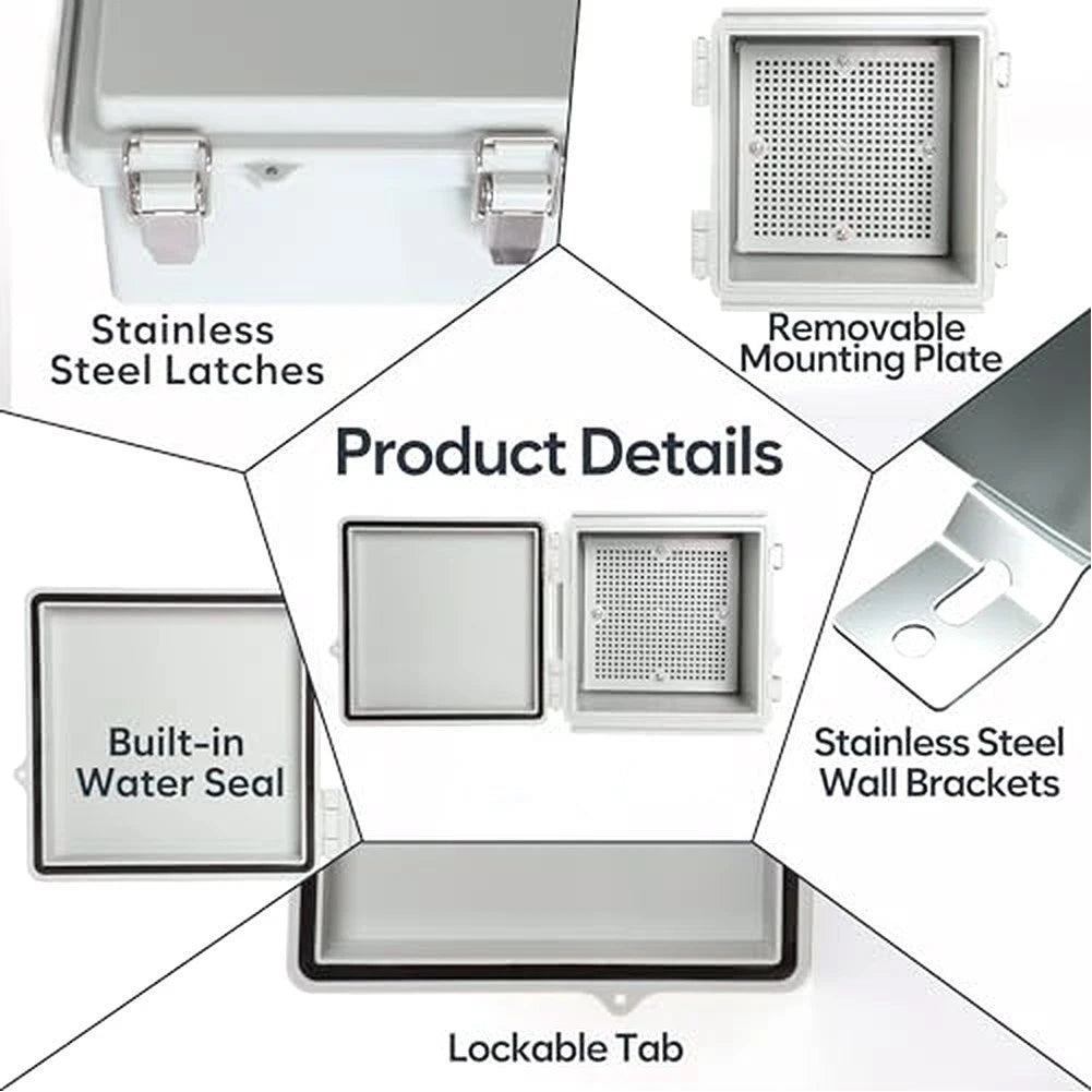 Waterproof Junction Box for Outdoor Installation (150x150x90mm)