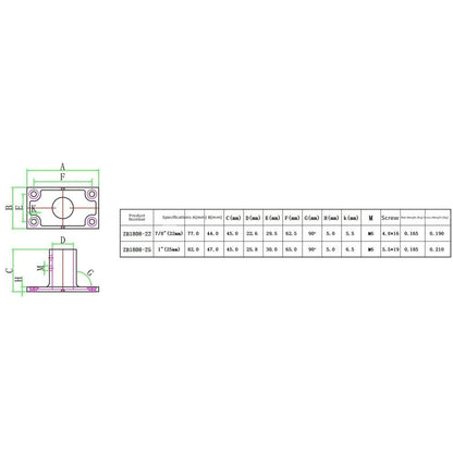 Hand Rail Rectangular Base for Boat (Fits 22mm 25mm Rails)
