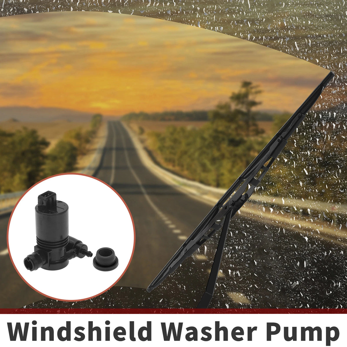 Windshield Washer Pump w/ Grommet for Land Rover (No.LR002306)