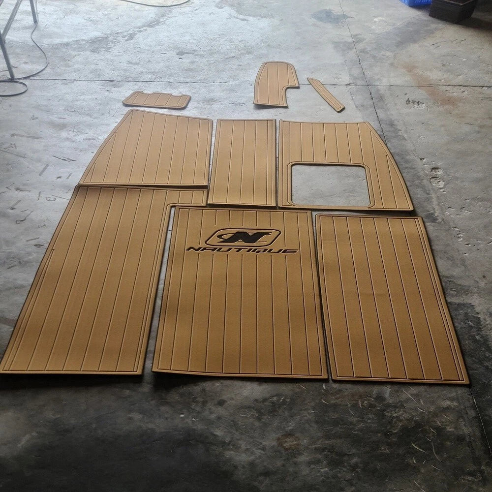 EVA Foam Faux Teak Deck Floor Mat for Nautique Super Air 210 (2002)