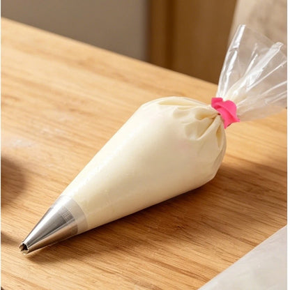 Stretchable Silicone Piping Bag Rings Set of 3 for Baking Aid