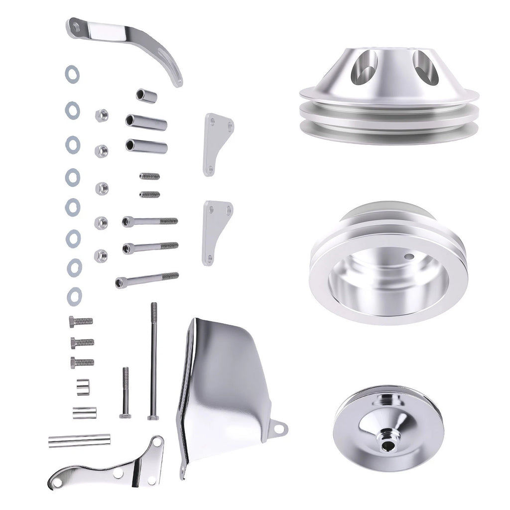 Water Pump Pulley Bracket Kit for Small Block Chevy (262–350)
