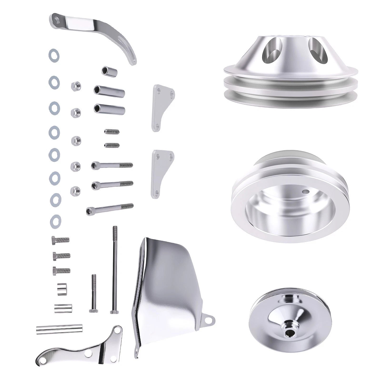 Water Pump Pulley Bracket Kit for Small Block Chevy (262–350)