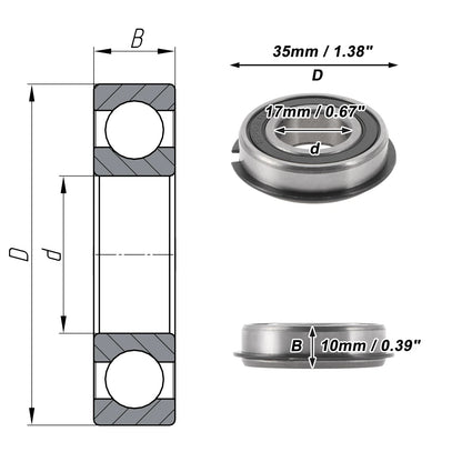 6003NR2RS Deep Groove Ball Bearing for Scooter Skateboard (17x35x10mm)