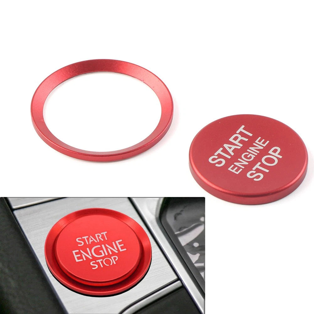 Car Auto Engine Start Stop Switch Button Cover Trim For VW Tiguan Altas Jetta CC