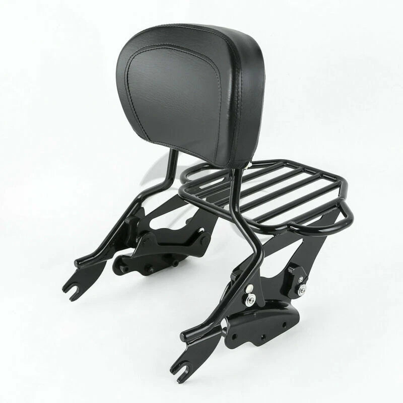 Sissy Bar Backrest Pad Luggage Rack Dock Hardware for Harley Touring (2009–2013)