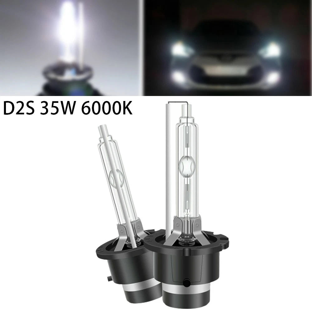 2X Xenon Headlight Bulb 6000K for