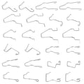 24 pcs Headlight Bulb Retainer Spring Clamps for H1 H3 H4 H7