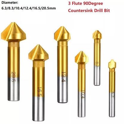 6Pcs Chamfer Cutter Bit Set for Automotive Applications (HSS)