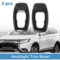 2 Pcs Back Row Headlight Trim Bezel ABS Replacement for Mitsubishi Outlander (2022–2024)