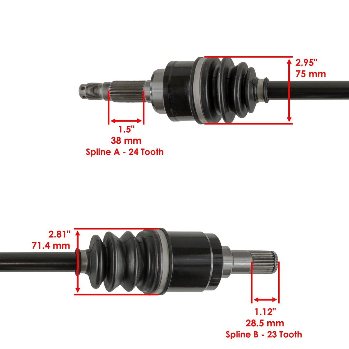 Front Left Right CV Joint Axle Replacement for Honda Accord (2008–2012)