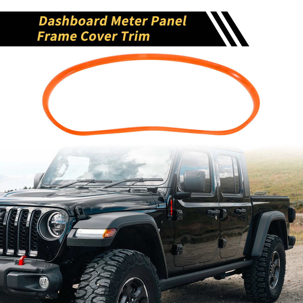 Dashboard Meter Panel Frame Cover Trim for Jeep Wrangler JK JKU (2011–2017) Orange