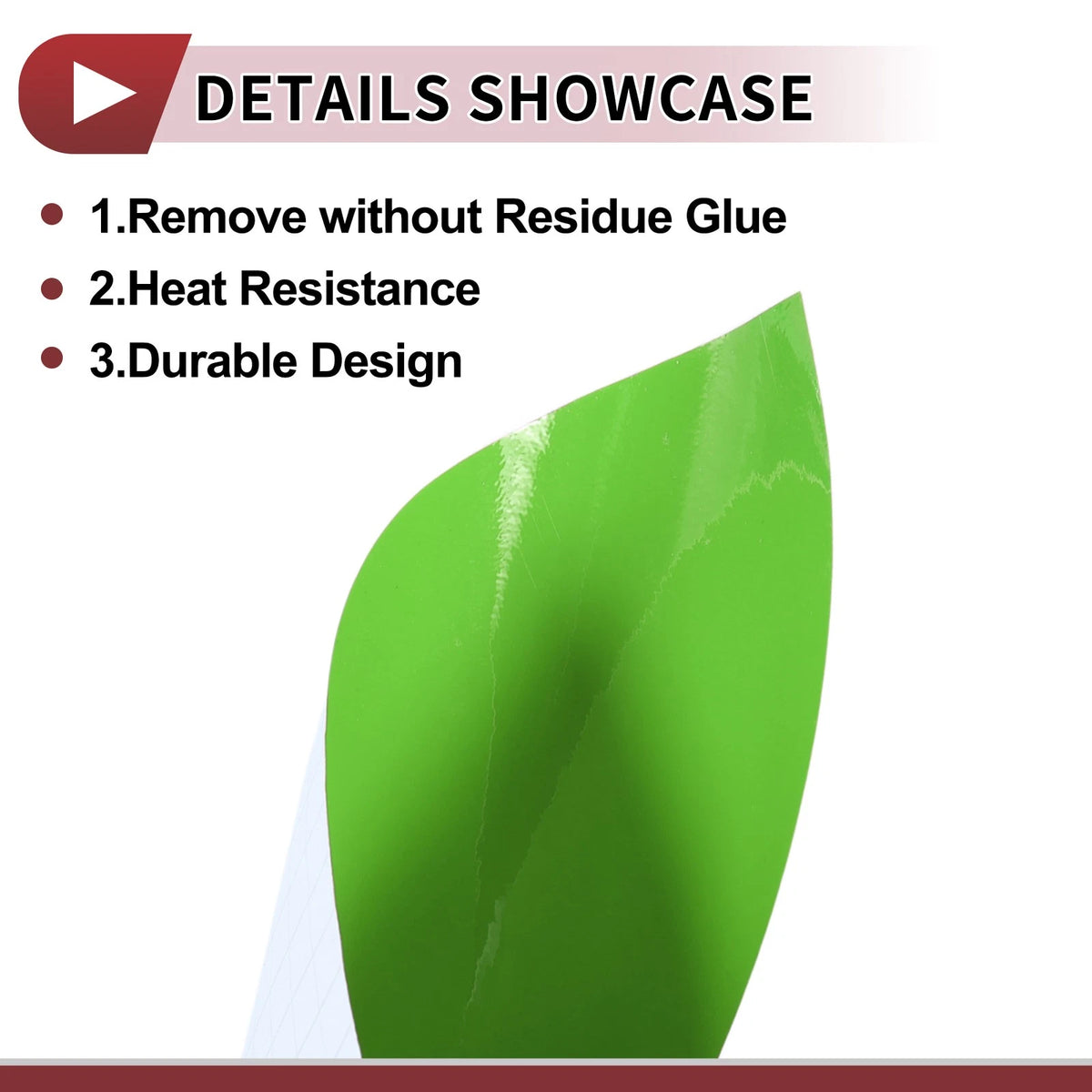 Car Wrap Film 12ft x 5ft for Universal Use (1 Pc) - Bright Green Vinyl