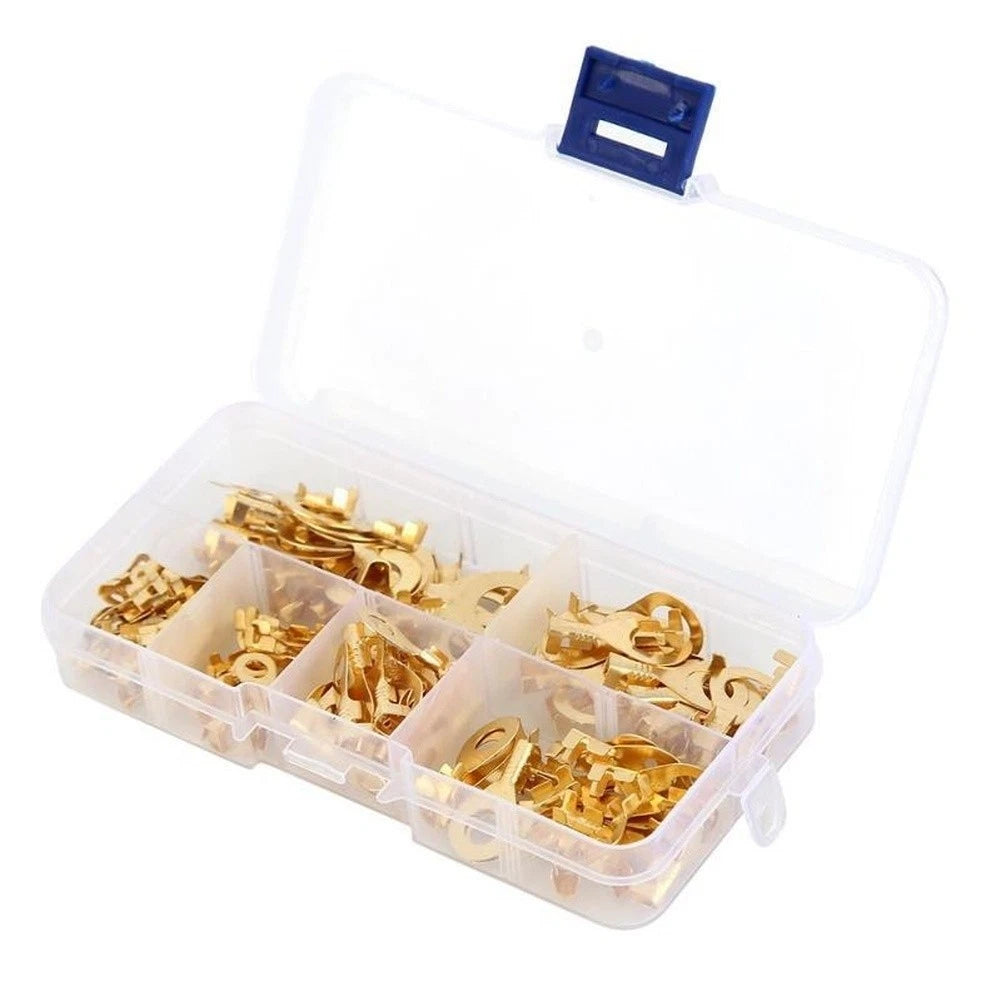 Ring Terminal Kit for Multi-size Compatibility (Copper, No Soldering)