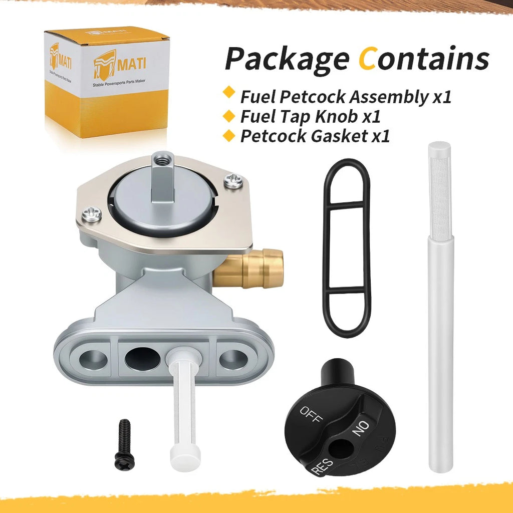 Fuel Petcock w/ Tap Knob Assy for Kawasaki ZZR600 Ninja ZX-6R ZX-9R (1990–2008)