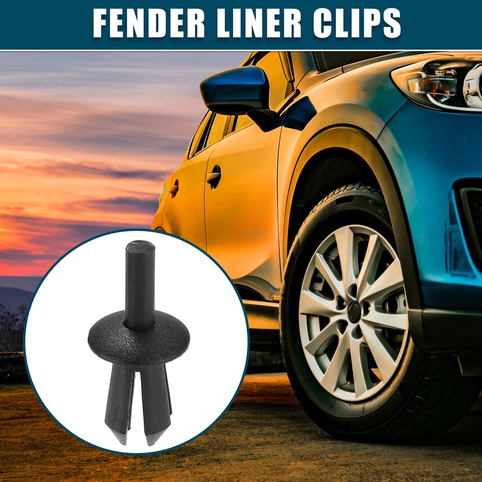 Fender Liner Clips Replacement Fit for BMW 128i (2008–2013) Black 20 Pcs