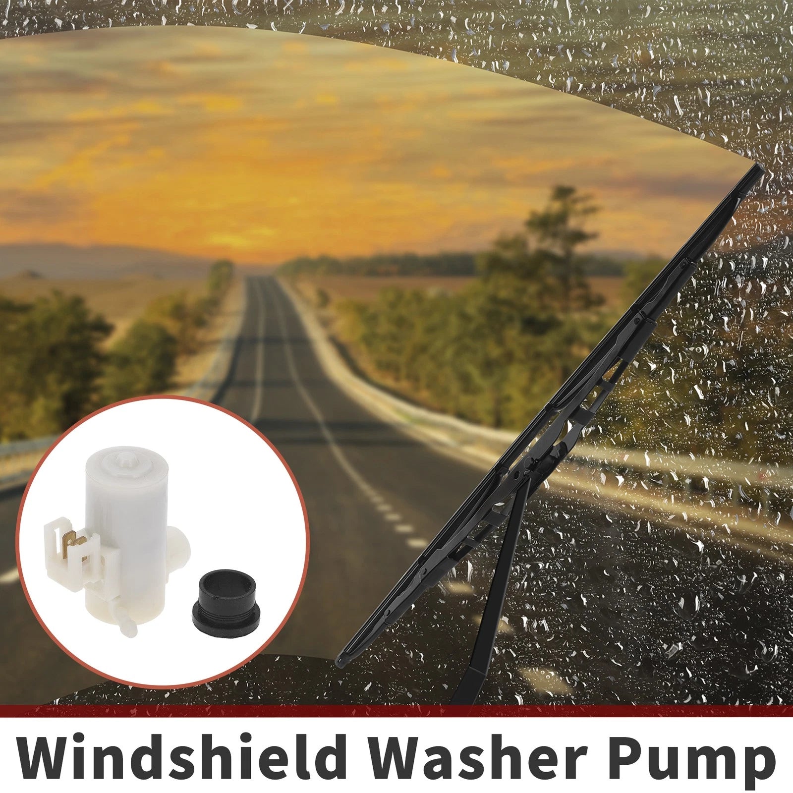 Windshield Washer Pump Replacement w Grommet for Honda (2010–2015)