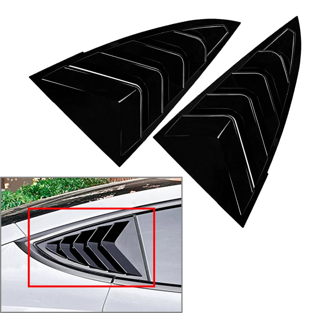 Rear Window Side Vent Shutter Louver Cover Trim for Tesla Model 3 (2017–2023)