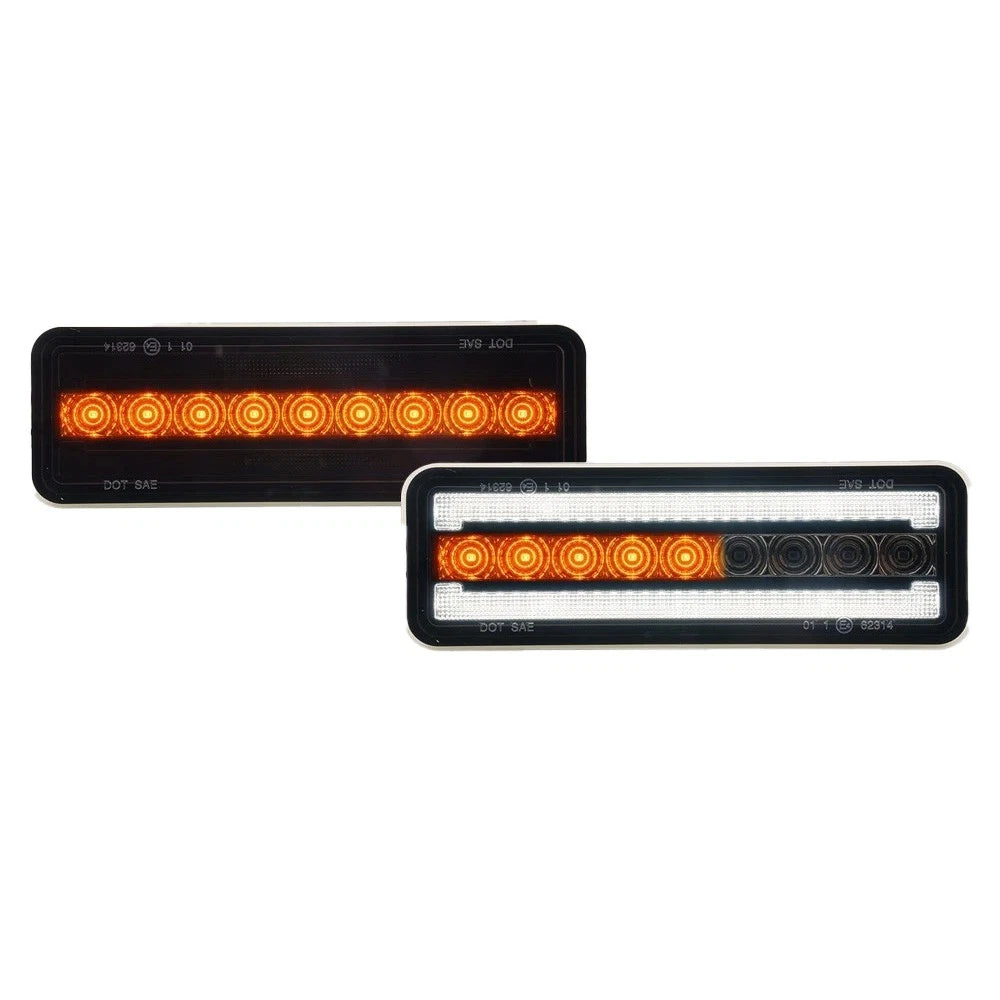 Switchback LED Smoked Front Parking Signal Light for Ford F100 F150 F250 F350 (1997–2003)