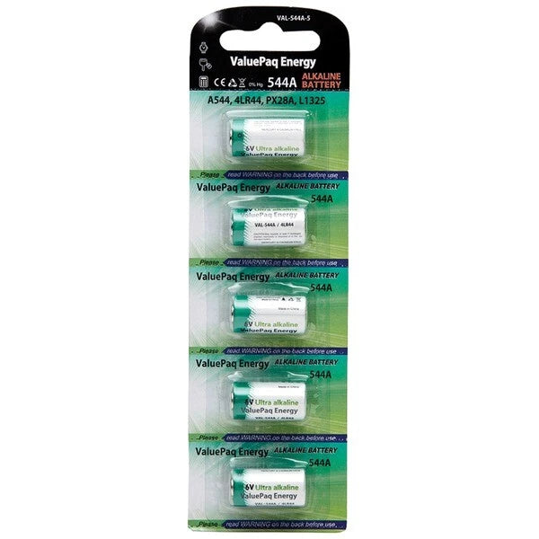 Set of 5 Alkaline Cell Batteries for Dantona VAL-544A-5