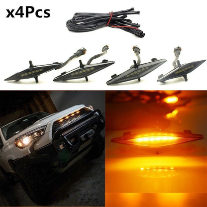 4PCS Smoked Lens Front Grille Amber Lights Kit for Toyota 4Runner (2014–2019)