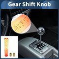 Crystal Gear Shift Knob Set for Universal Vehicles (20cm, Yellow Red)