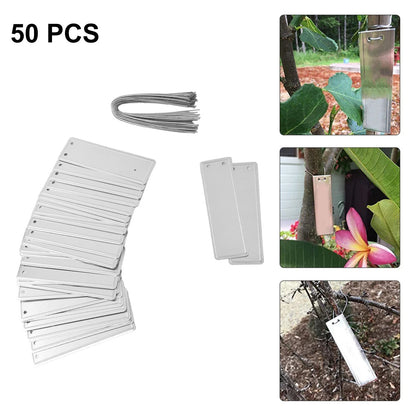 50pcs Double Sided Aluminum Plant Labels for Garden Use (2023)