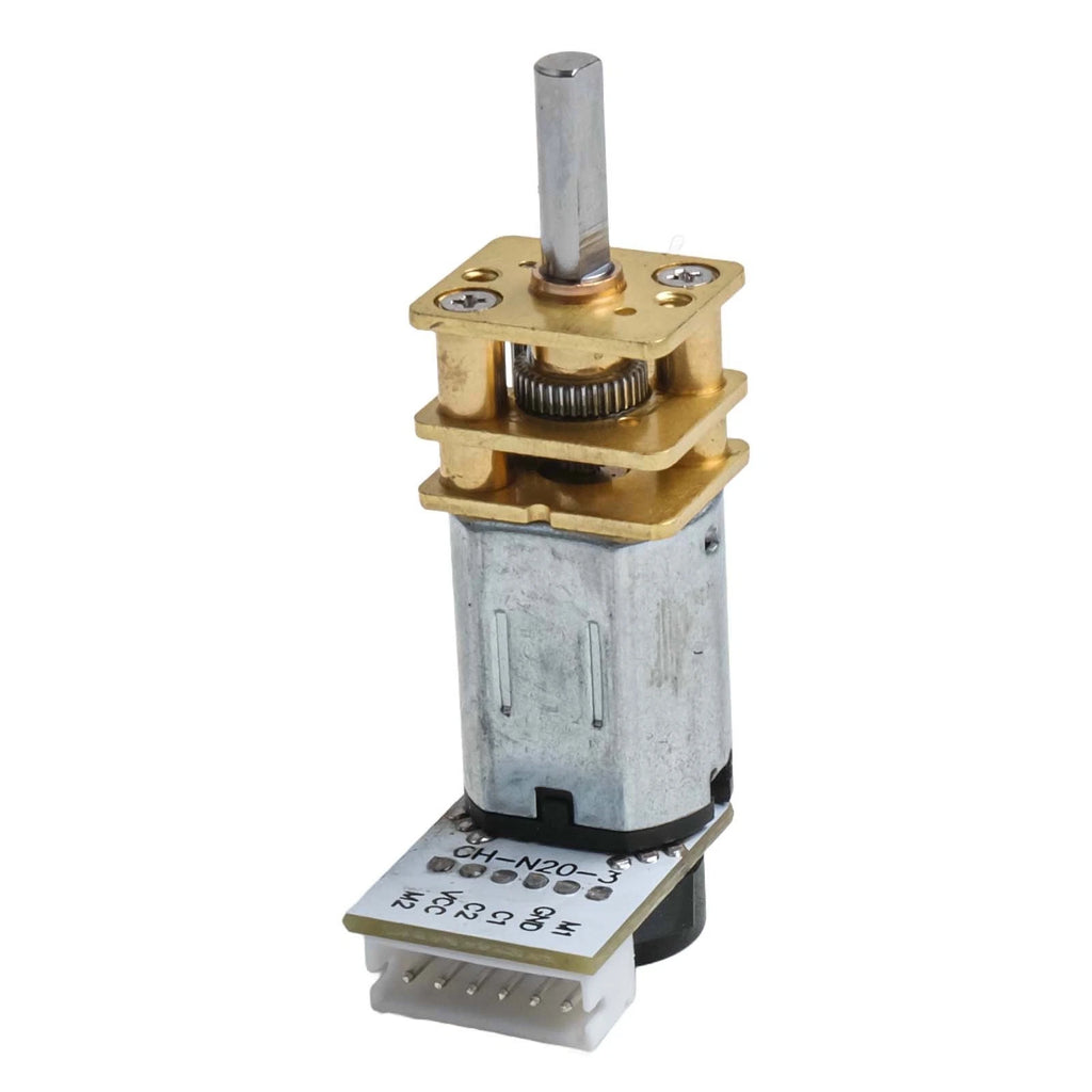 N20 DC Motor with Encoder for Robotics (High Torque, Metal Gear)