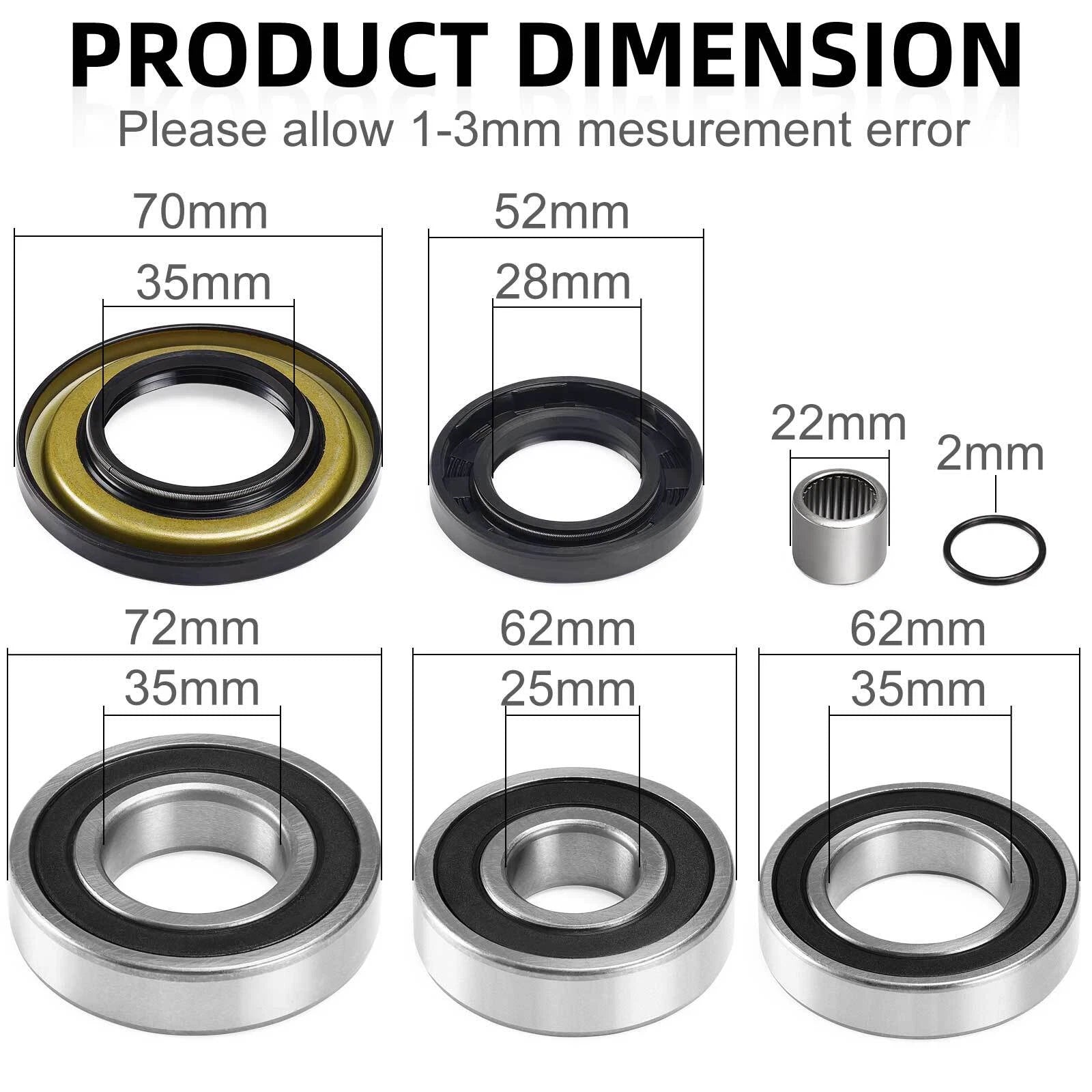 Rear Differential Bearing & Seal Kit for Can-Am Outlander Renegade 1000R (2016–2023)