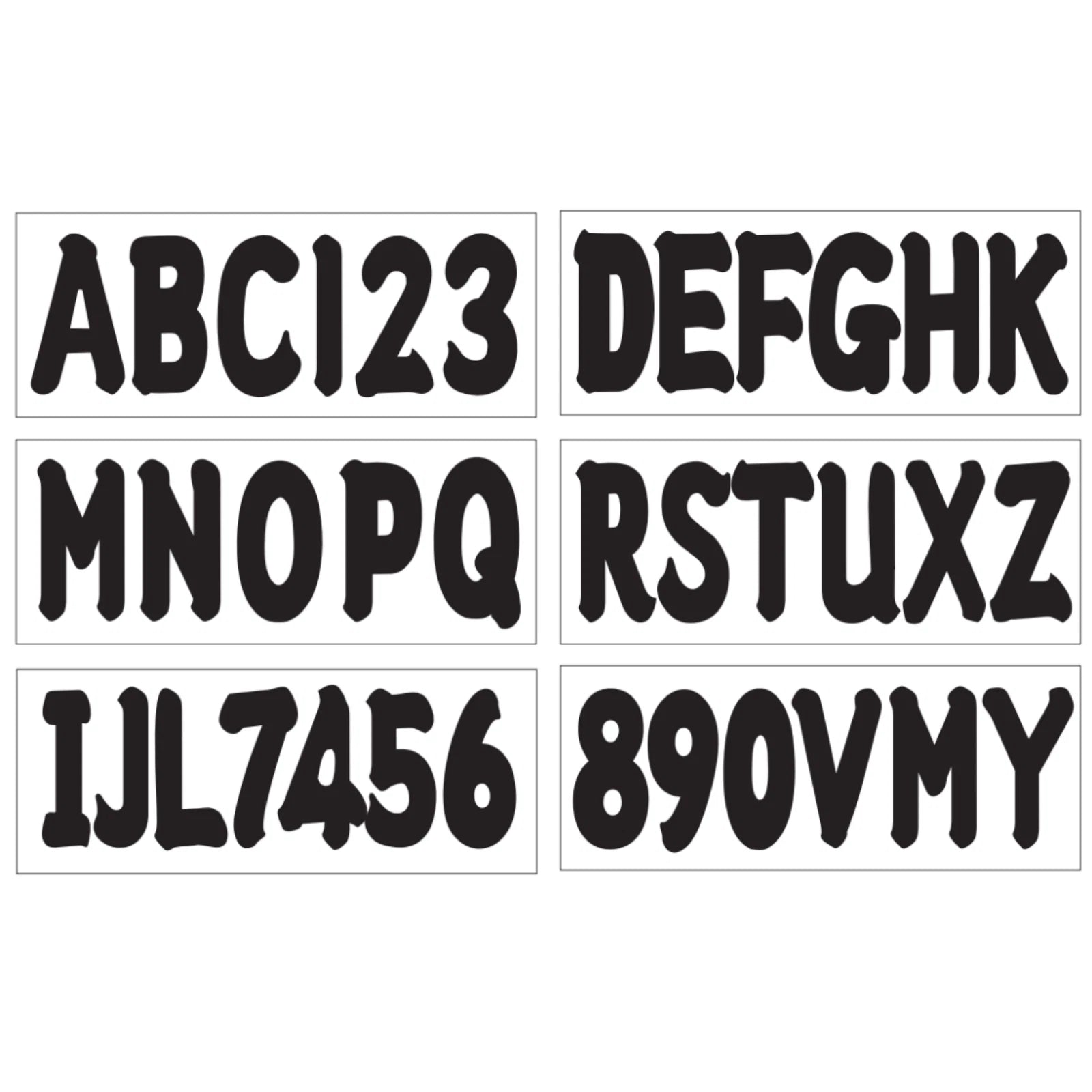 Boat Registration Number Decal Sticker