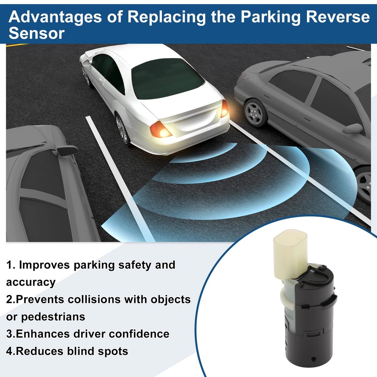 Reverse Backup Parking Sensor for BMW 525i (2004–2007) No.66210143458