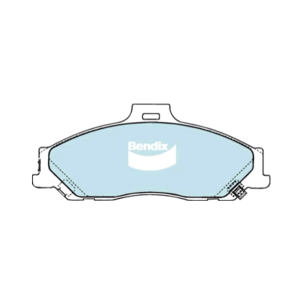 Set of 4 Bendix HD Front Disc Brake Pads for Ford Courier (1999–2006)