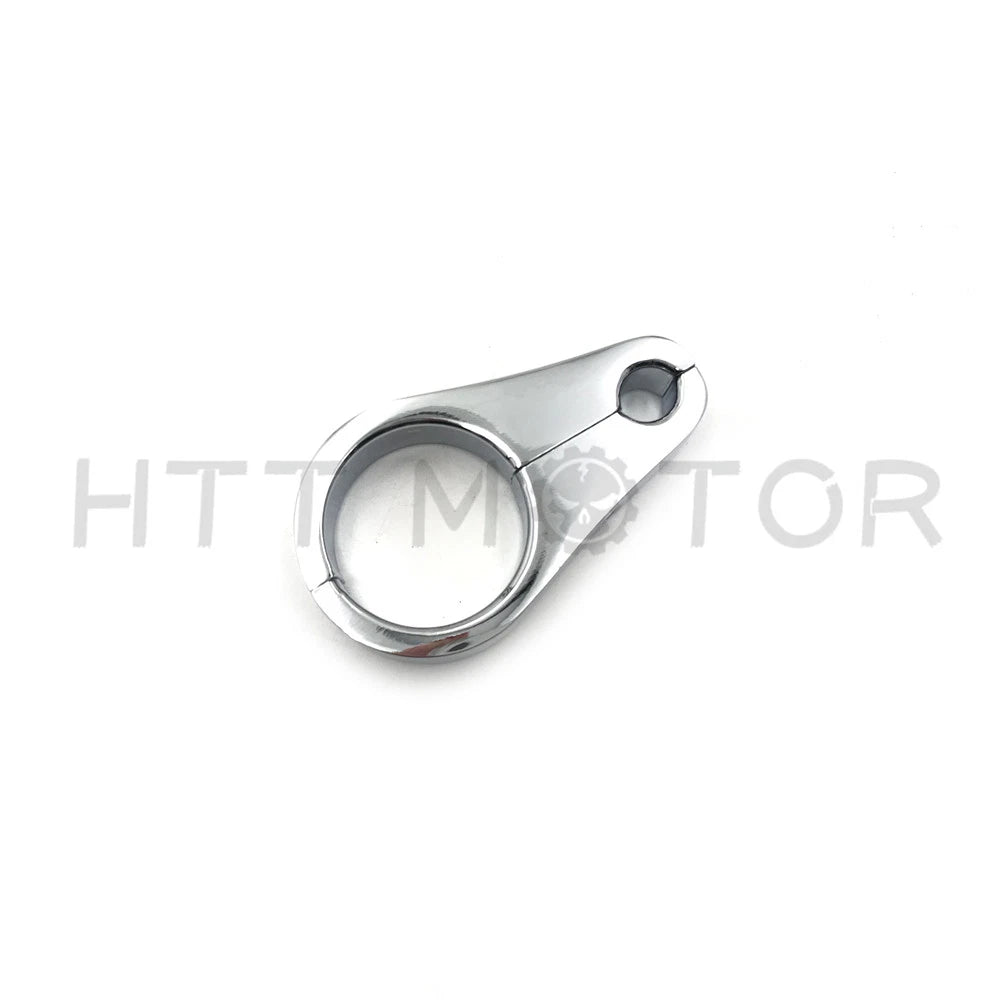 25mm Chrome Motorcycle Brake Line Clutch Cable Handlebar Frame Clamp Clips