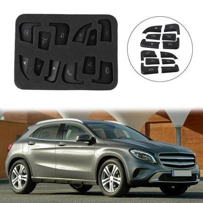 Custom Fit Black ABS Steering Wheel Button Cover for Benz C W205 (2015–2021)