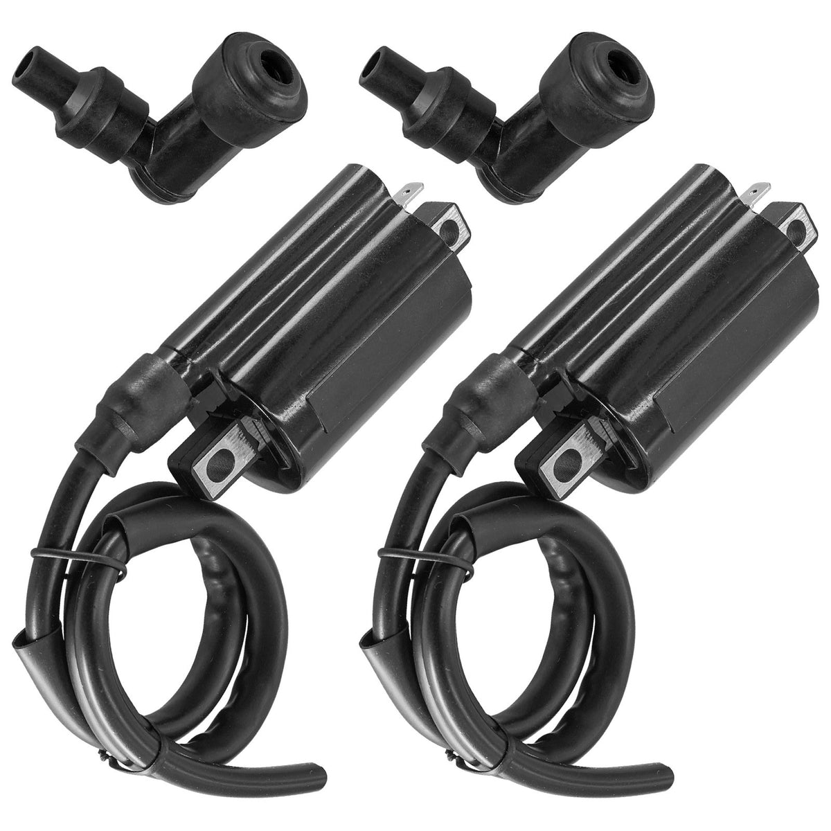 2x Ignition Coil w/ Spark Plug Boot for Kawasaki Mule 4000 KAF620 (2009–2021)