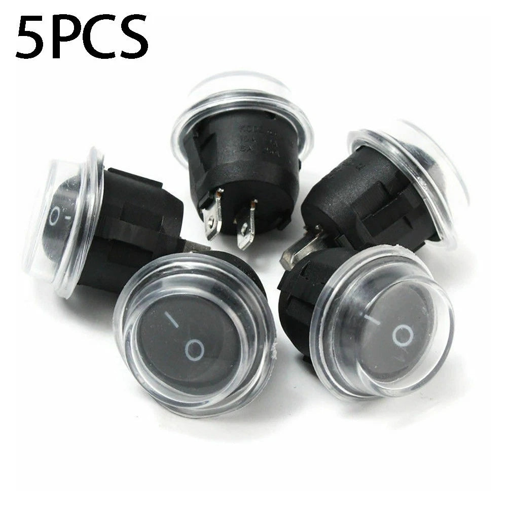 Set of 5 Waterproof Toggle Switch Covers 10A 12V for Boat