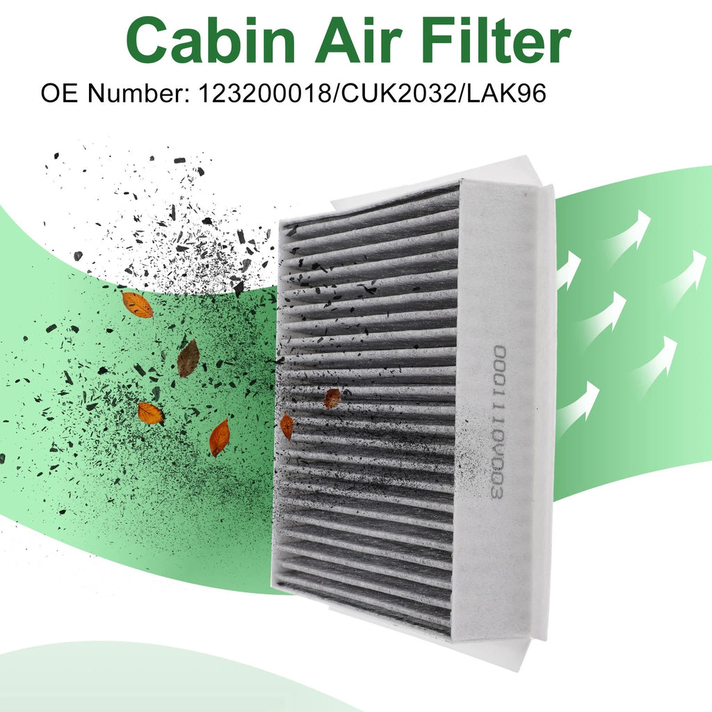 Cabin Air Filter No.0123200018 for Smart Convertible 450 (2000–2001)