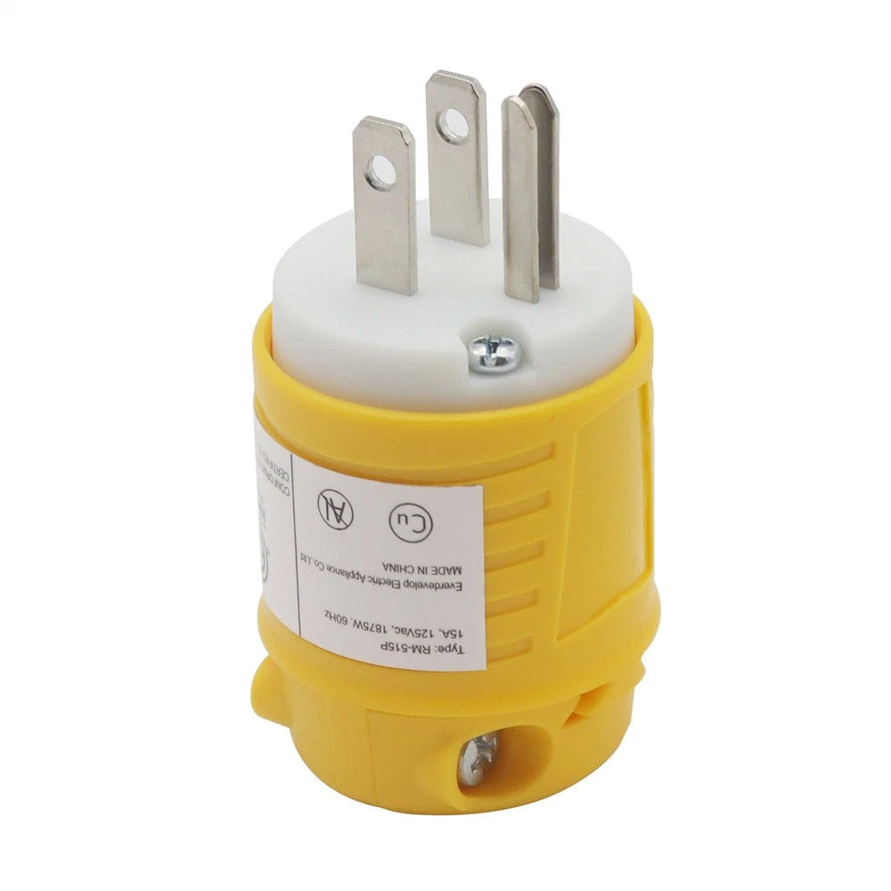 15 Amp 125 Volt 5-15P Electrical Plug for Various Applications