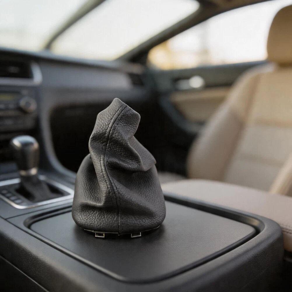 Black Leather-Effect Gear Shift Knob Cover for Kia Forte Koup (2010–2013)