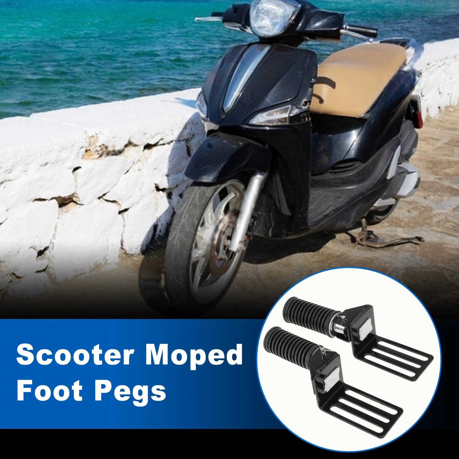 Foldable Front Pedals Electric Bicycle Footpegs for Scooter Moped (2010–2025)