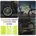 Reflective Safety Warning Tape Set for Motorcycle Bike (Yellow) (42 Pack)