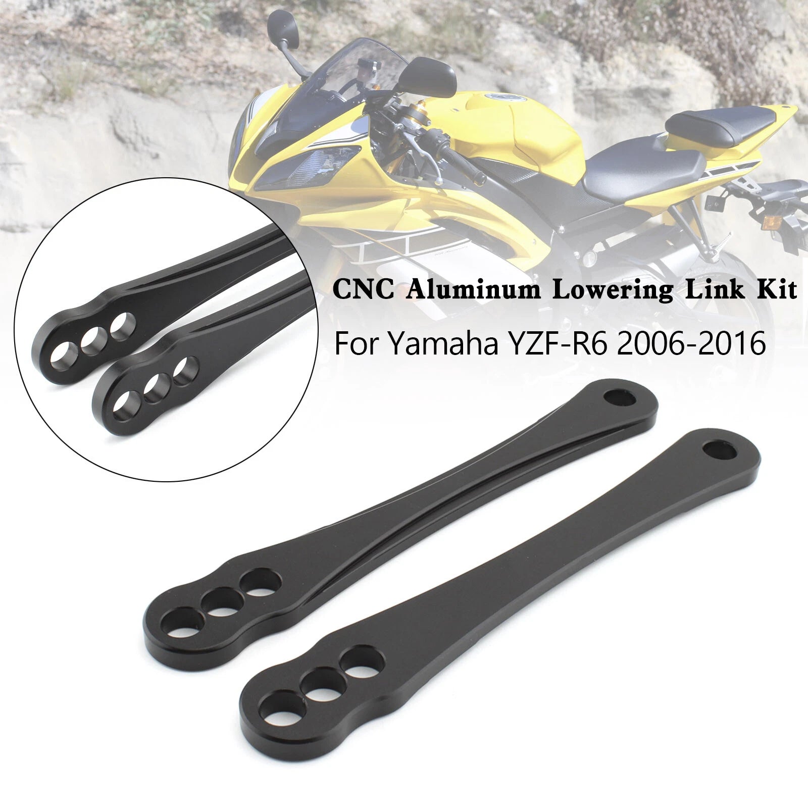 CNC Aluminum Lowering Link Kit for Yamaha YZF-R6 (2006–2016) T9