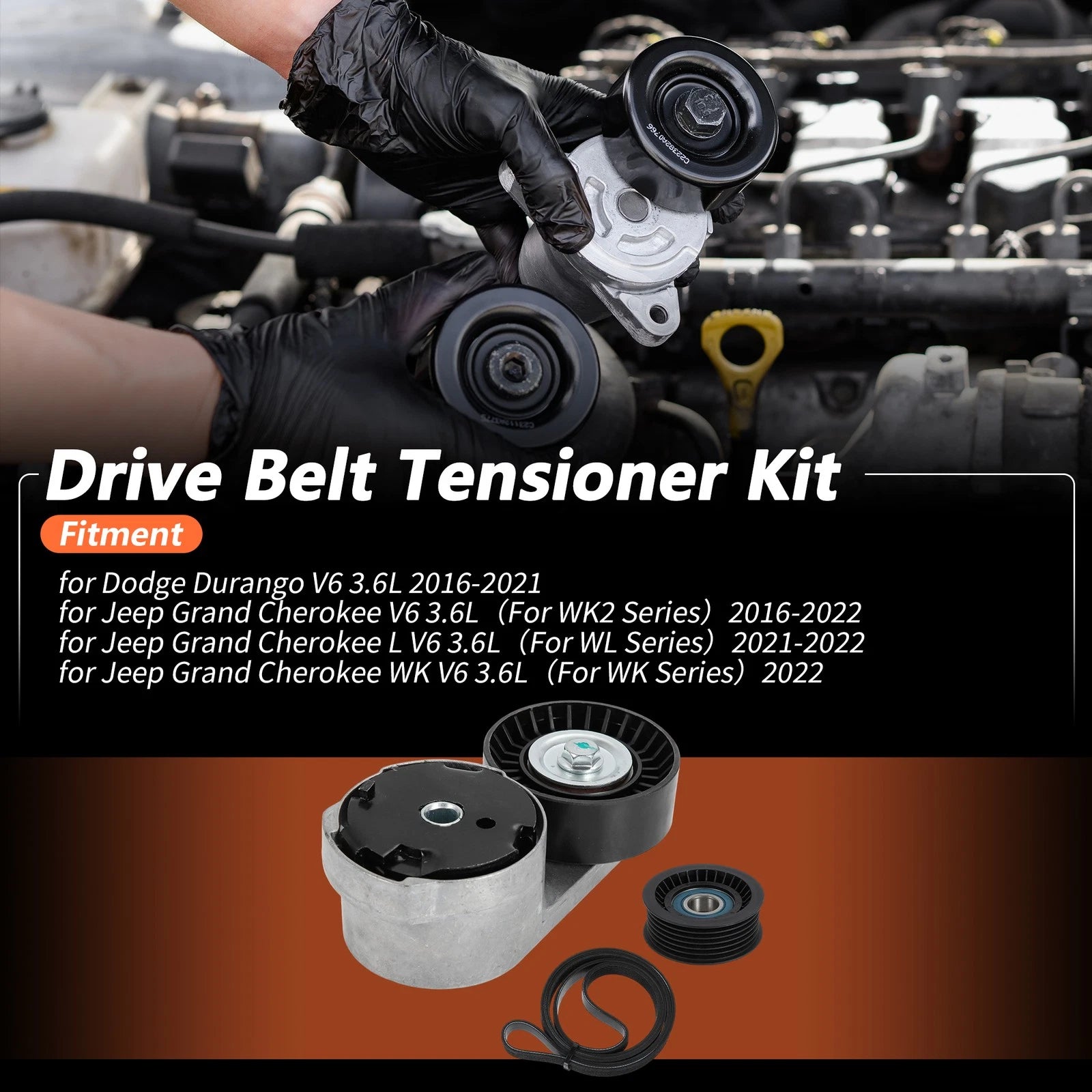 Drive Belt Tensioner Kit for Dodge Durango V6 3.6L (2016–2021)
