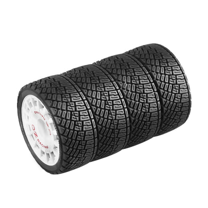 Set of 4 Tires for 1/10 RC Car (67mm Outer Diameter, 12mm Hex)