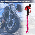 Helmet Pigtail Braids Hair Suction Cup for Bicycle Motorcycle (Black Red)