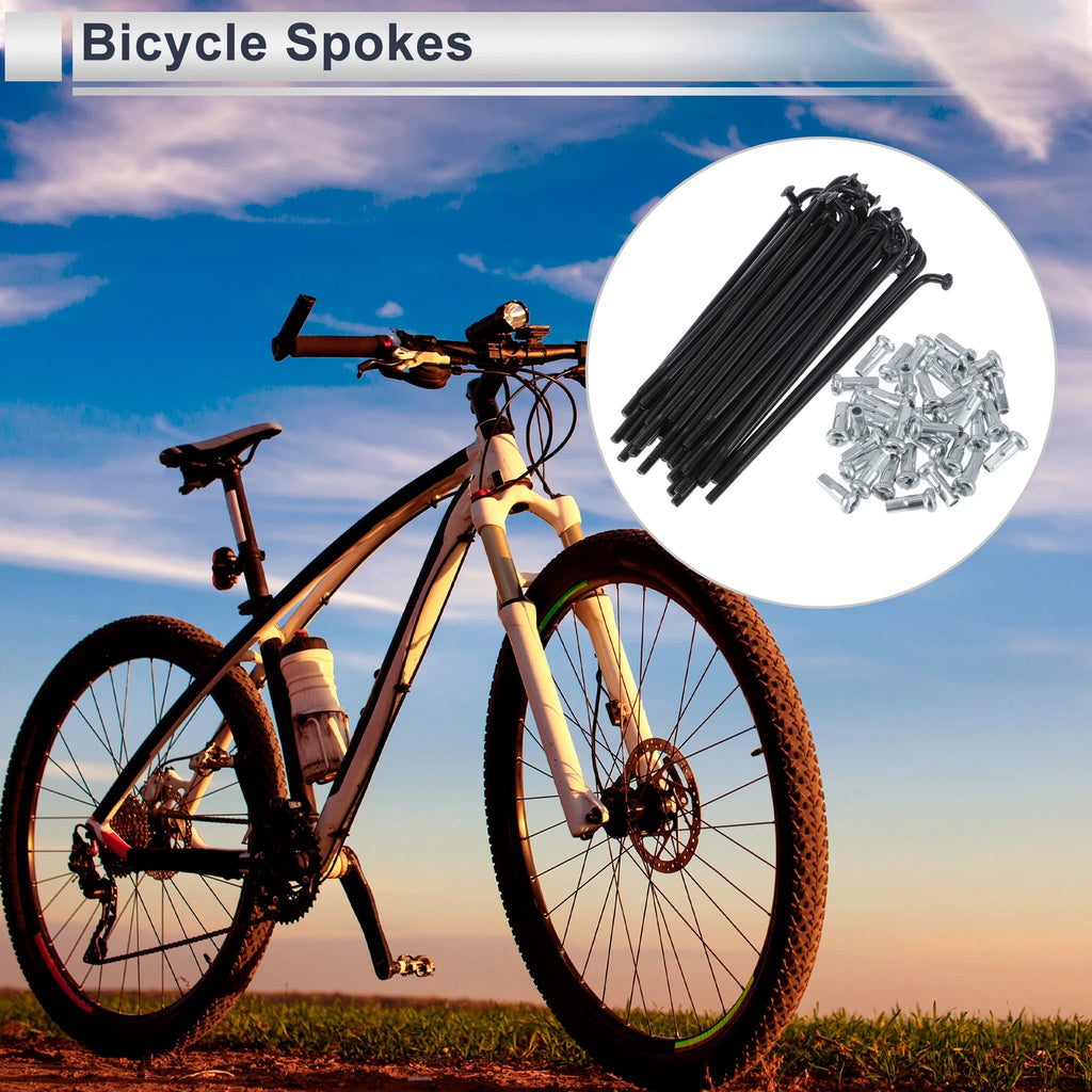 Bicycle Spokes Nipple Replacement 45 Steel Black 80mm for Universal (Universal)