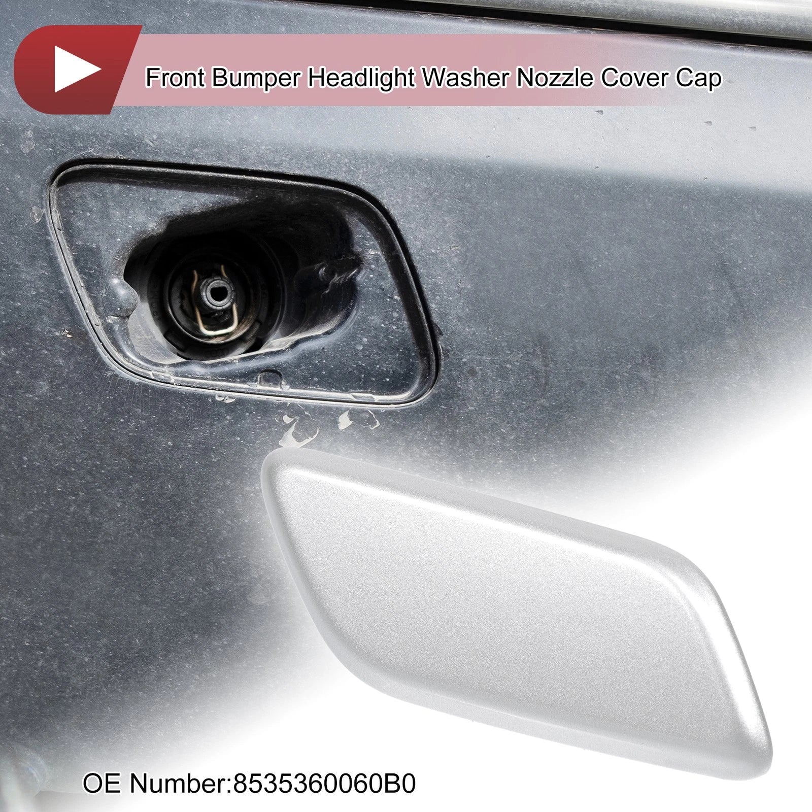 Front Right Washer Nozzle Cover Cap for Lexus LX570 (2013–2015) Silver