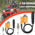 2X Ignition Coil Spark Plug & Cap for Kawasaki Brute Force 750 (2008–2022)