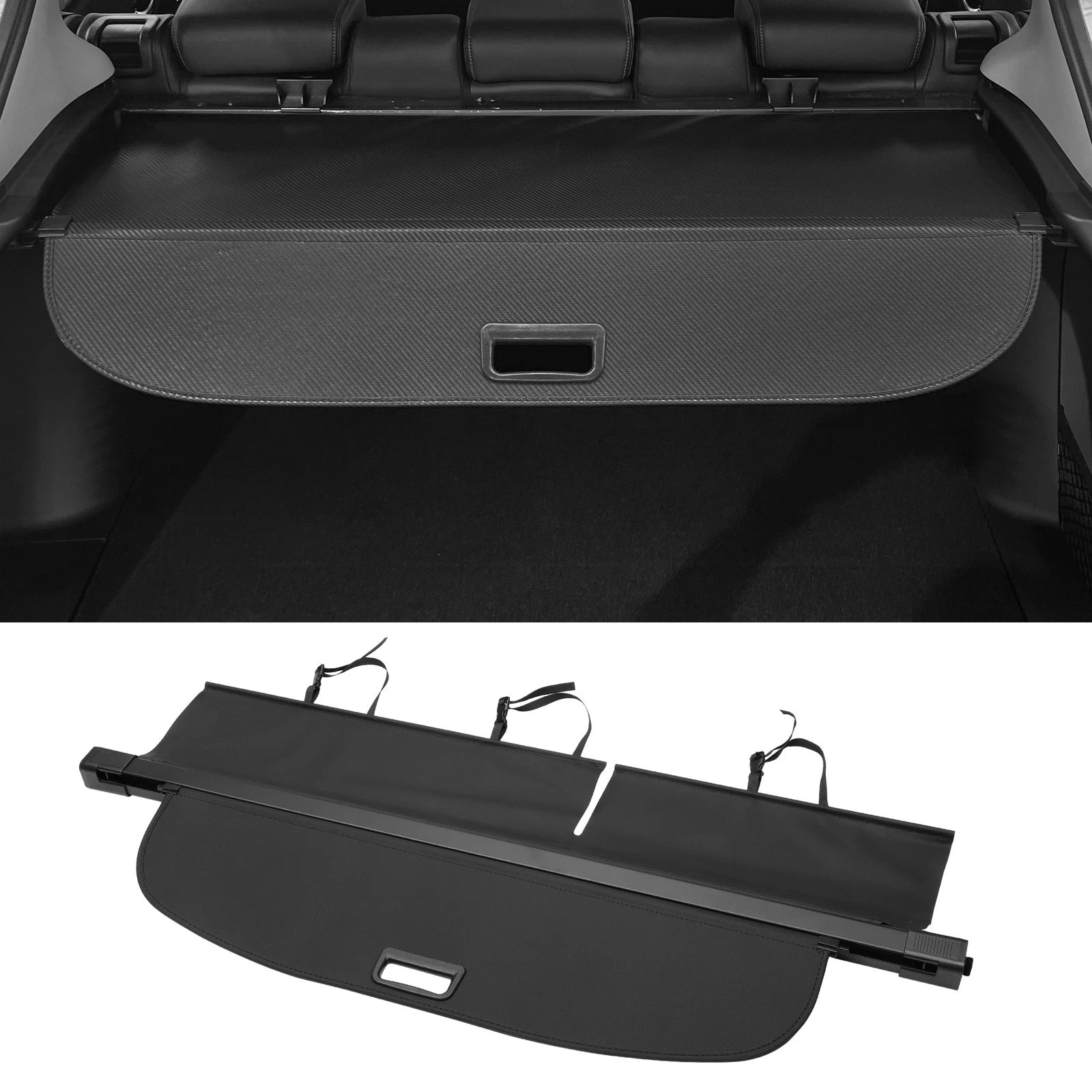 Retractable Cargo Cover for Jeep Cherokee (2014–2023) Gloss Black